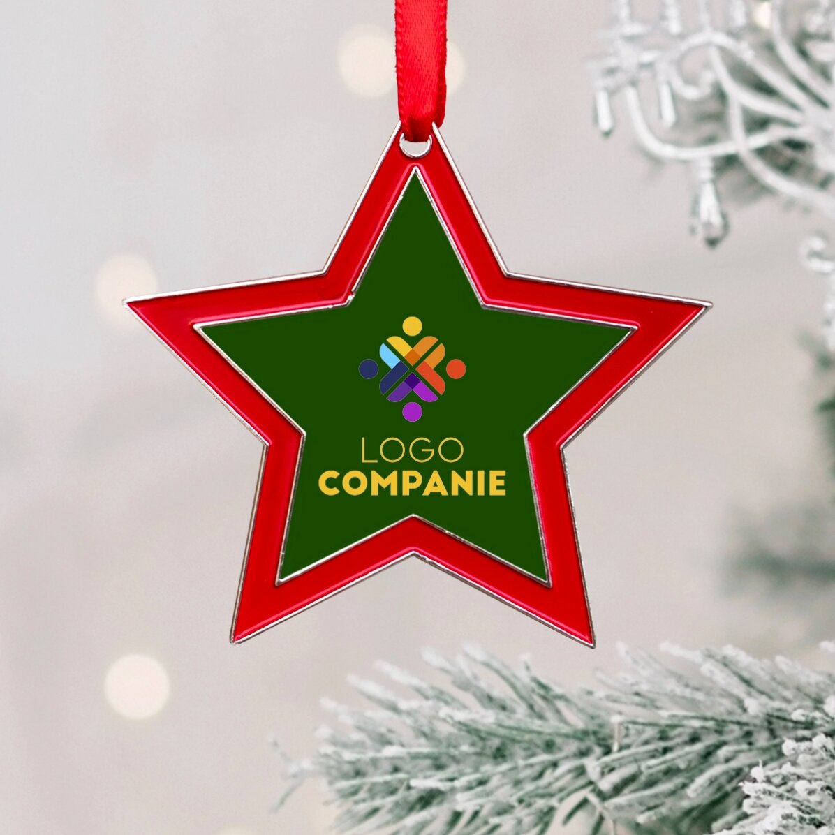 Decorazione natalizia personalizzata con logo - Modello Steluta