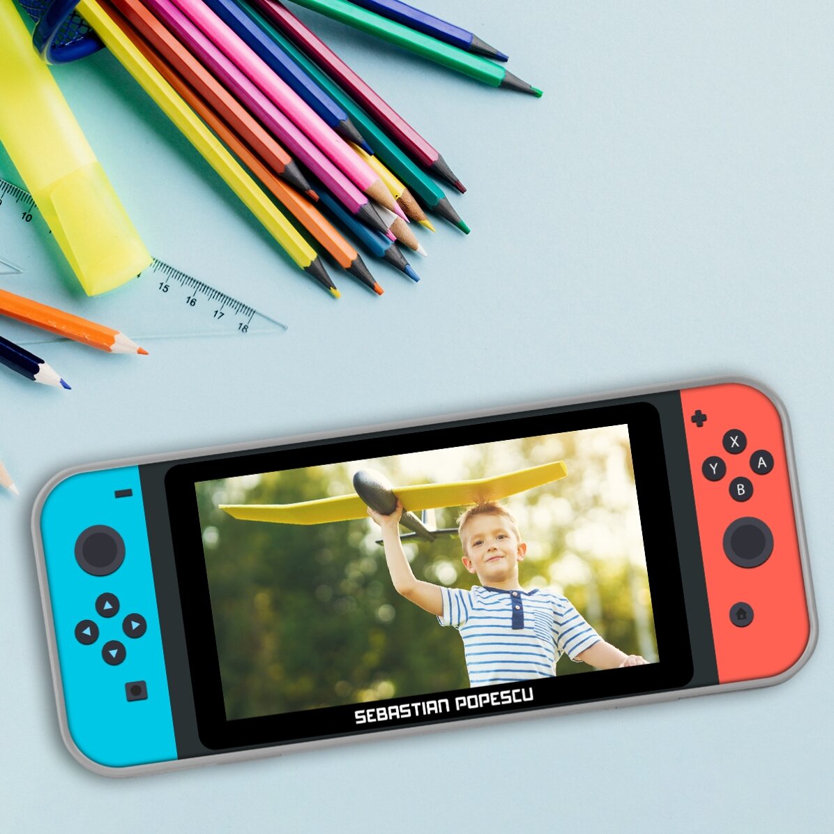 Astuccio personalizzato con foto e nome - Console per videogiochi