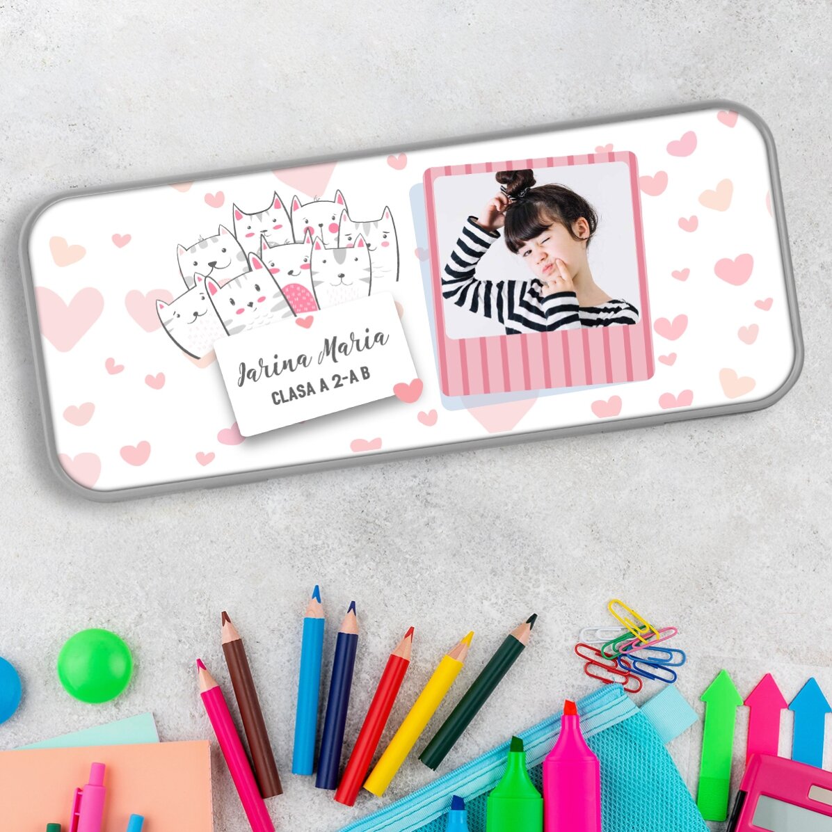 Astuccio personalizzato con foto e testo - Kitty