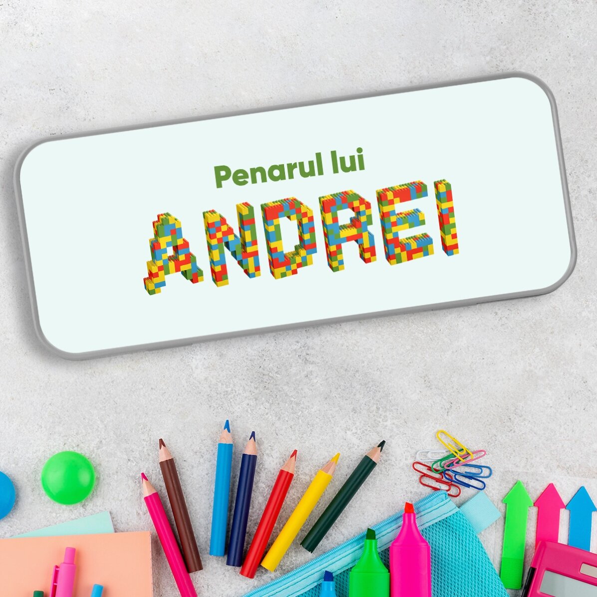 Astuccio personalizzato con scritta - Lego