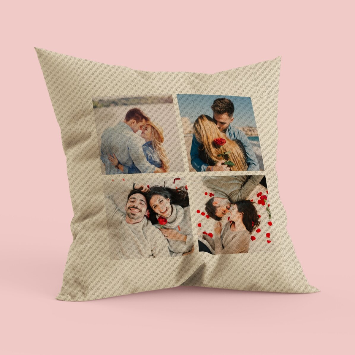Cuscino personalizzato con 4 foto - In