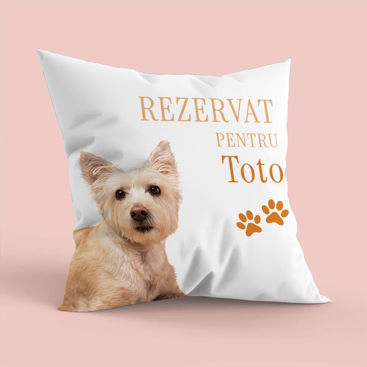Cuscino personalizzato con la foto e il nome del tuo animaletto preferito