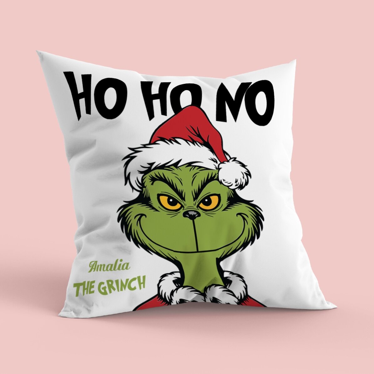 Cuscino personalizzato con scritta - Grinch