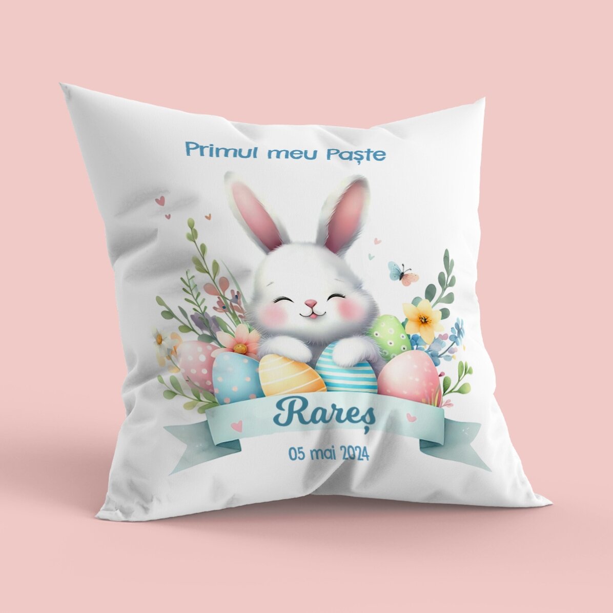 Cuscino personalizzato con scritta - La mia prima Pasqua