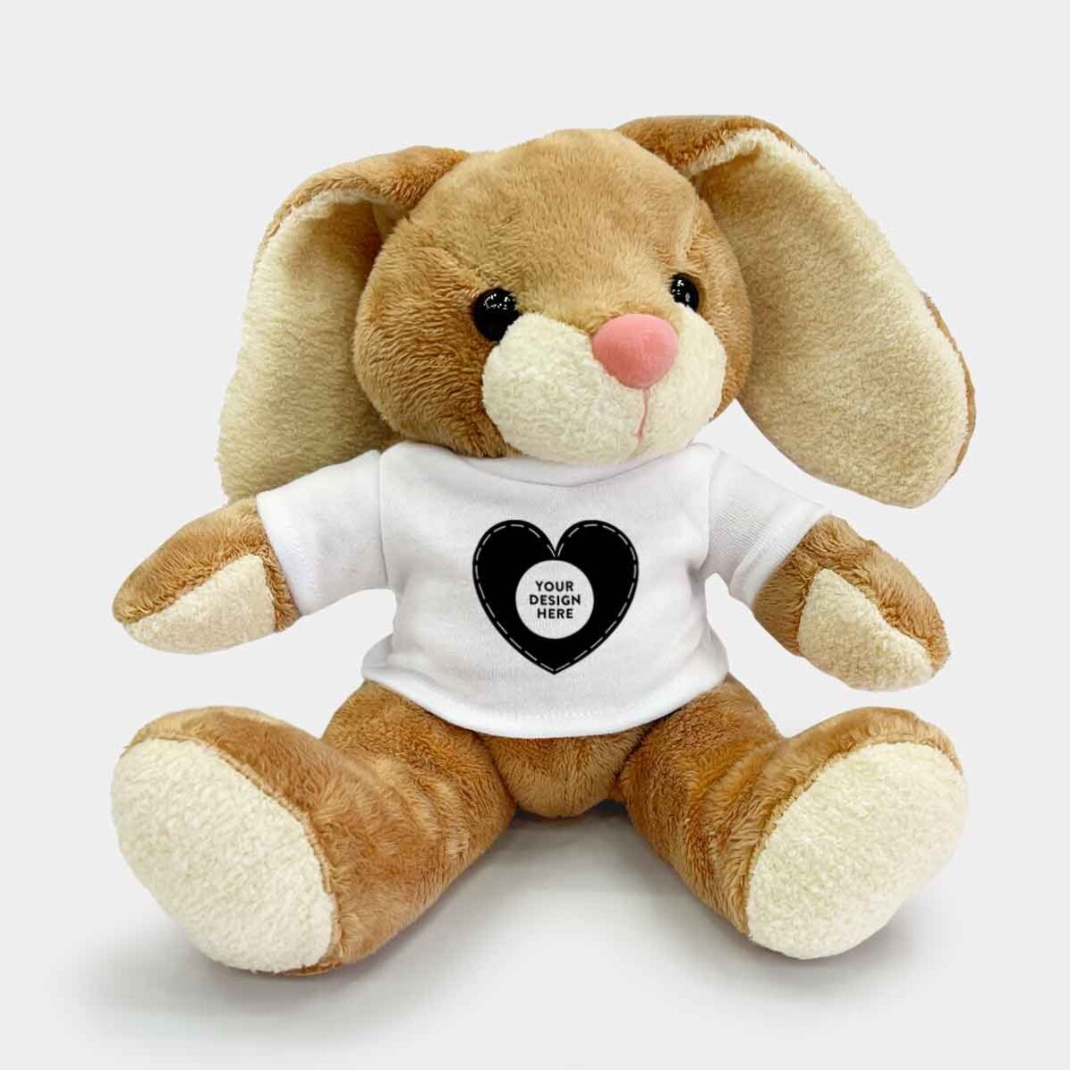 Coniglietto personalizzato con la tua grafica - Modello a forma di cuore