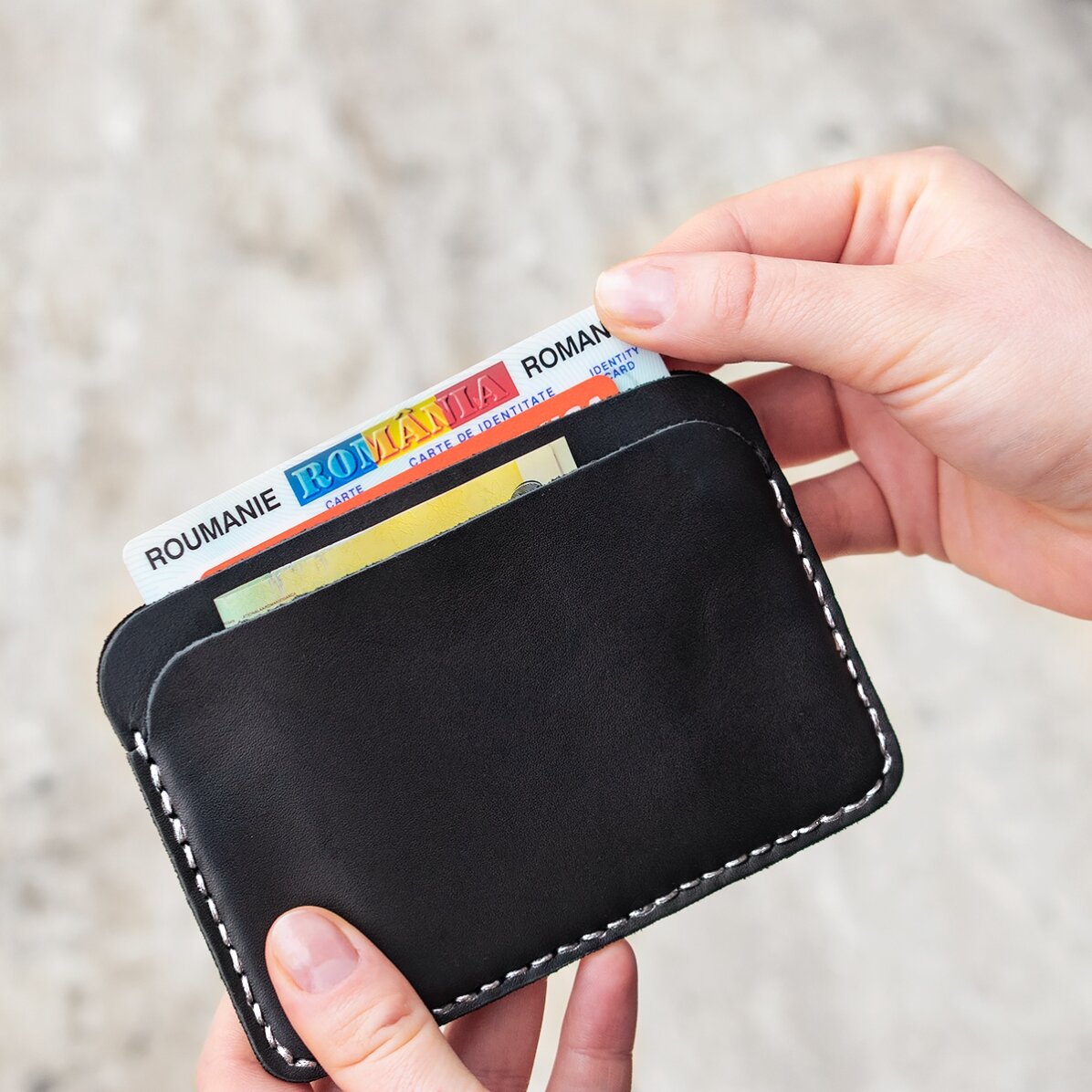 Portafoglio in pelle personalizzato a colori con logo