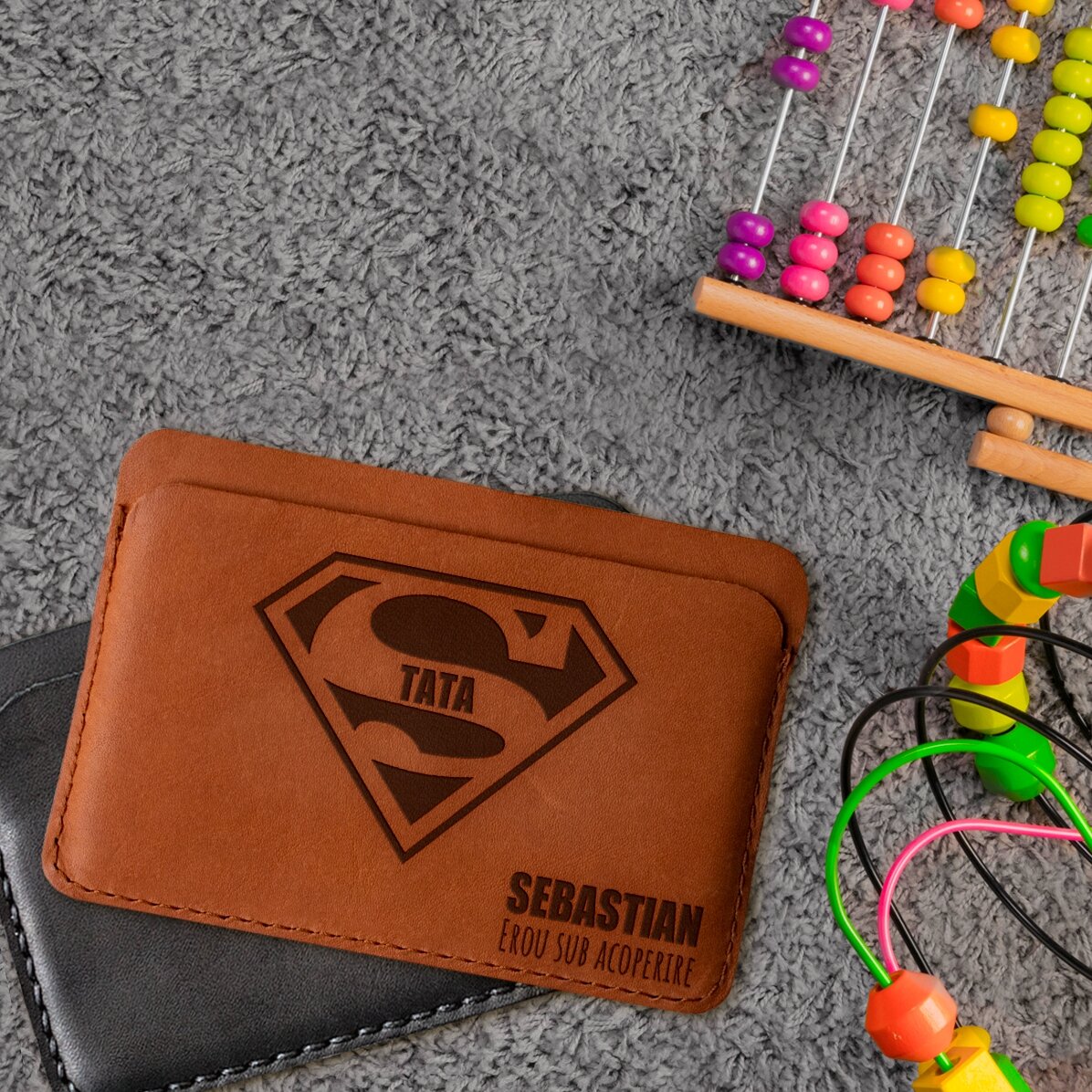 Portafoglio in pelle personalizzato con nome - Super TATA