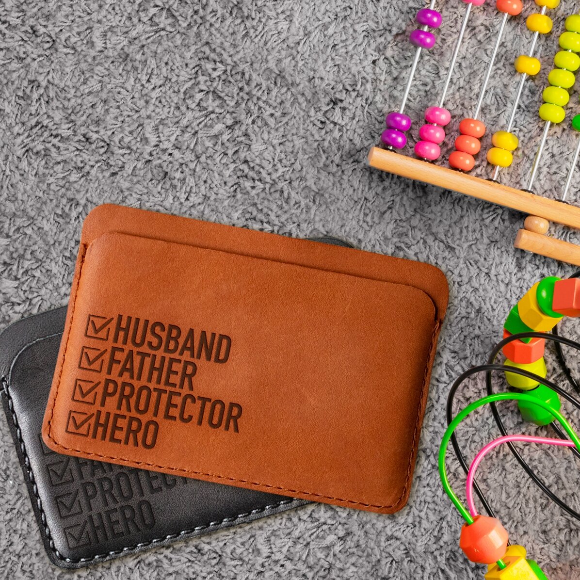 Portafoglio in pelle personalizzato con scritta - HERO