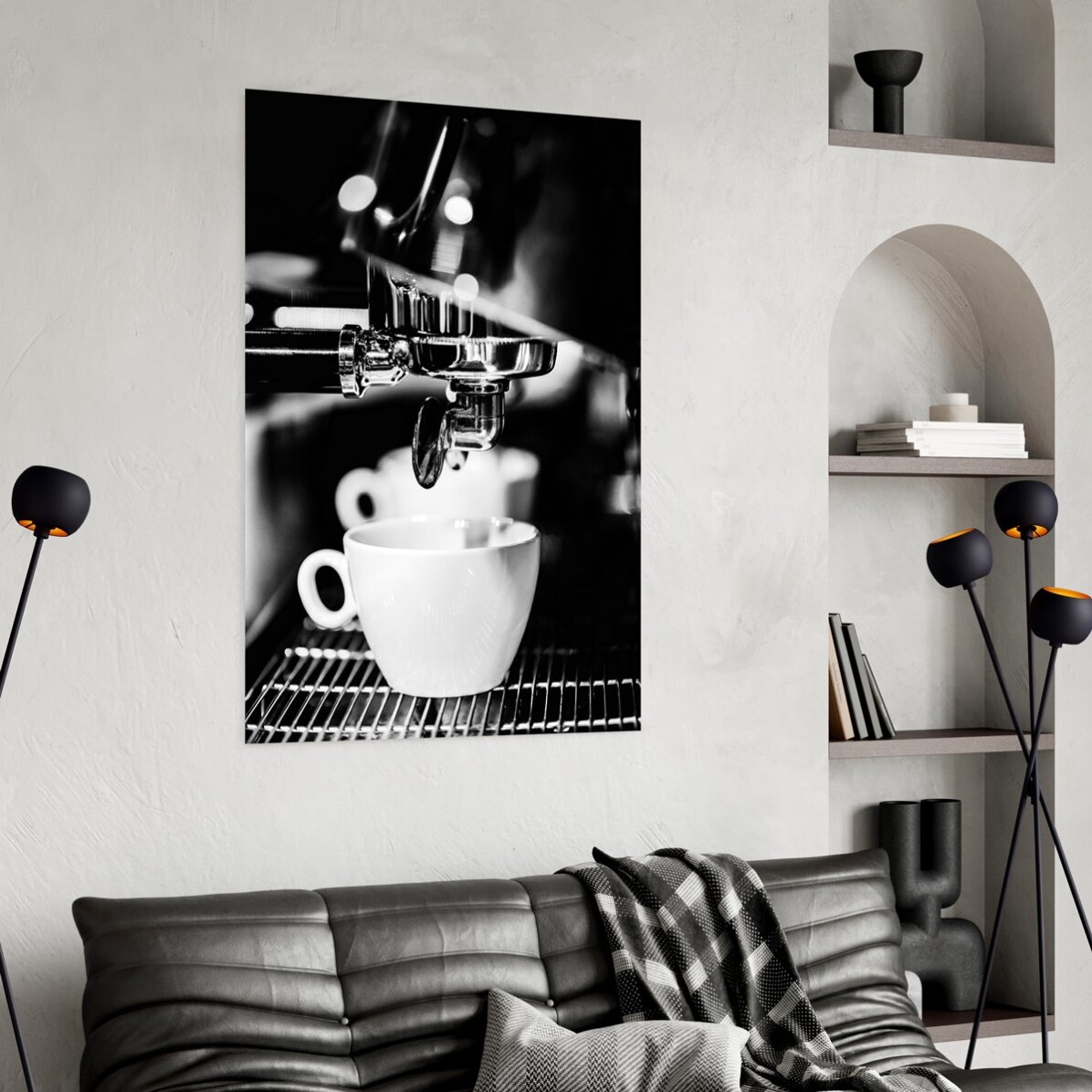 Poster “Black and white coffee time”