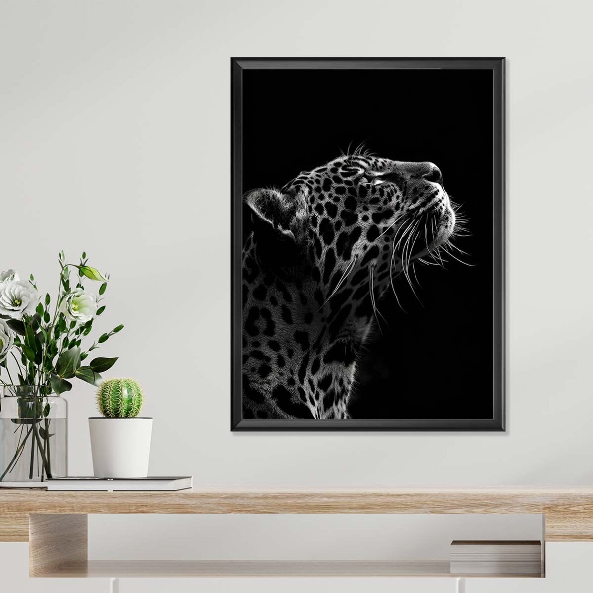Poster Jaguar in bianco e nero