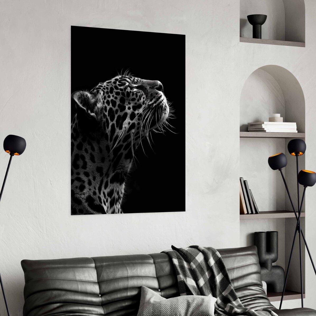Poster Jaguar in bianco e nero