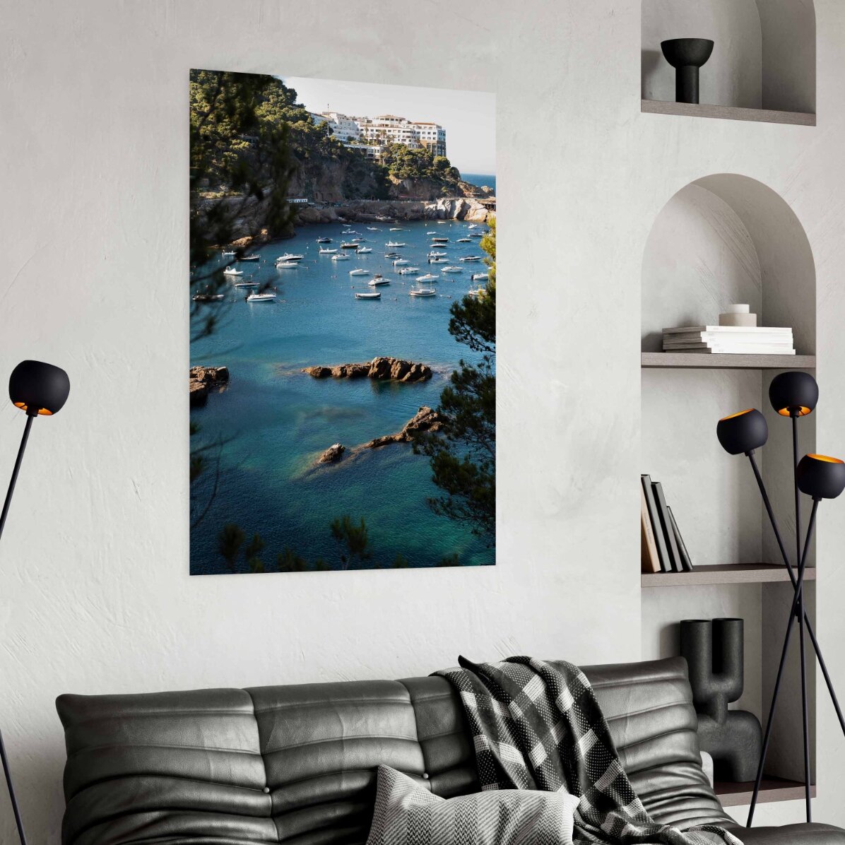 Golf poster with boats