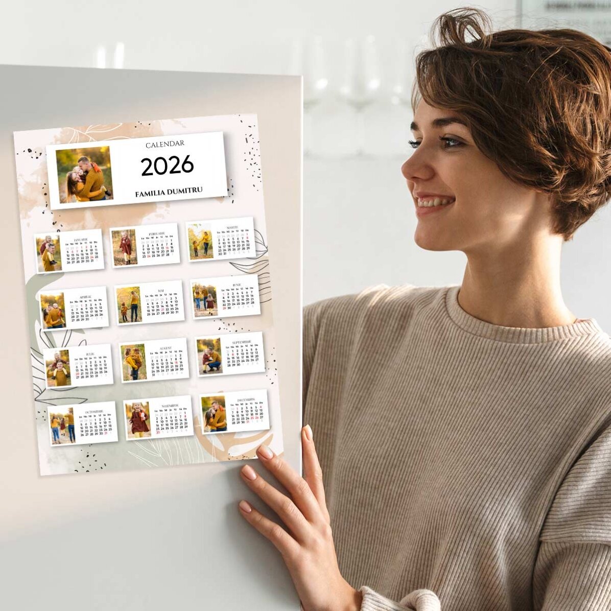 Calendario personalizzato con 13 foto e testo