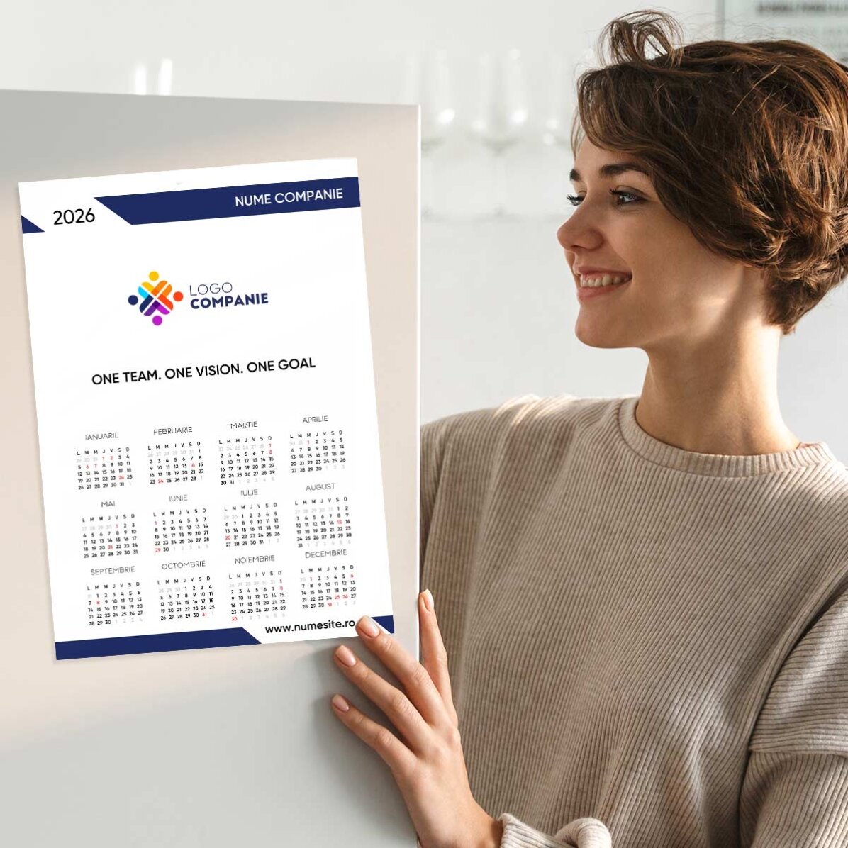 Calendario personalizzato con logo e messaggio