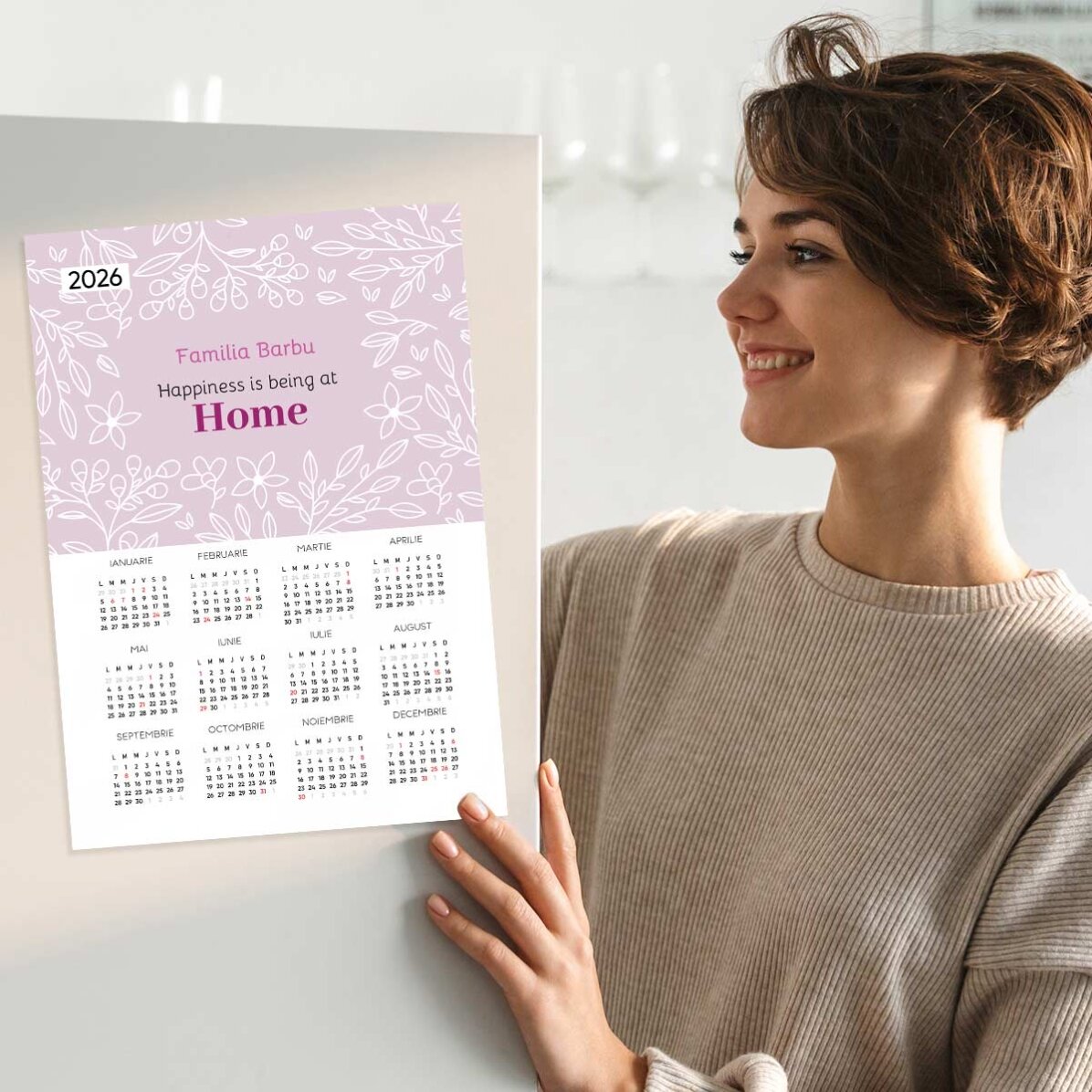 Calendario personalizzato con messaggio
