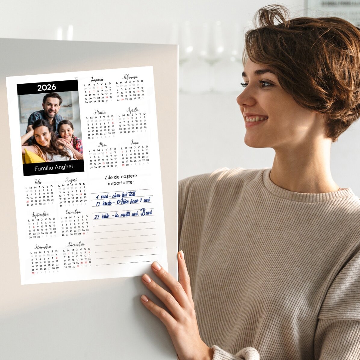Calendario personalizzato con foto e messaggio - Notite