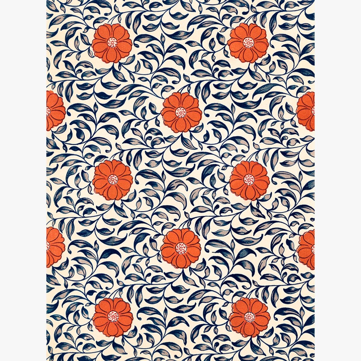 Poster con fiori cinesi rossi