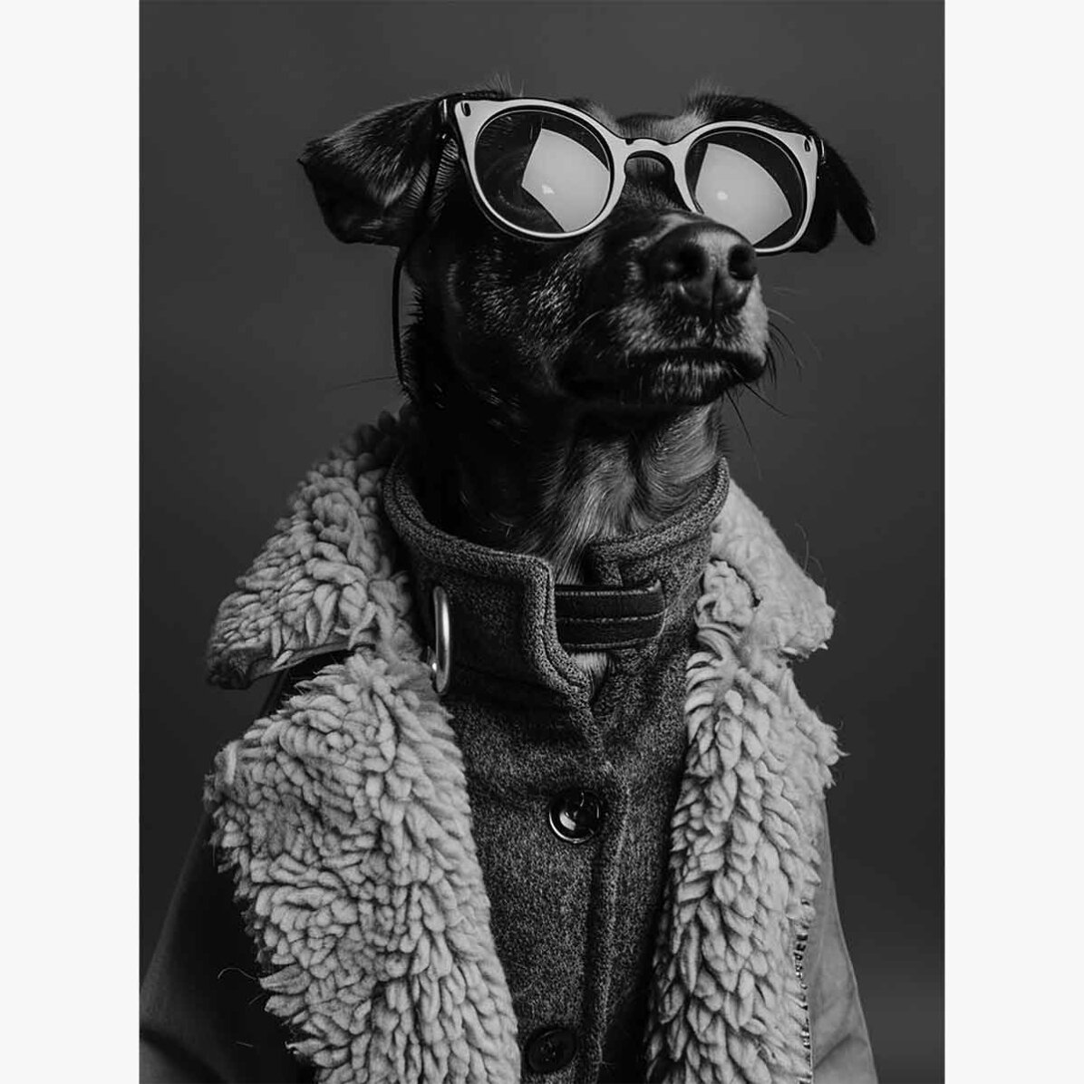 Poster con un cane