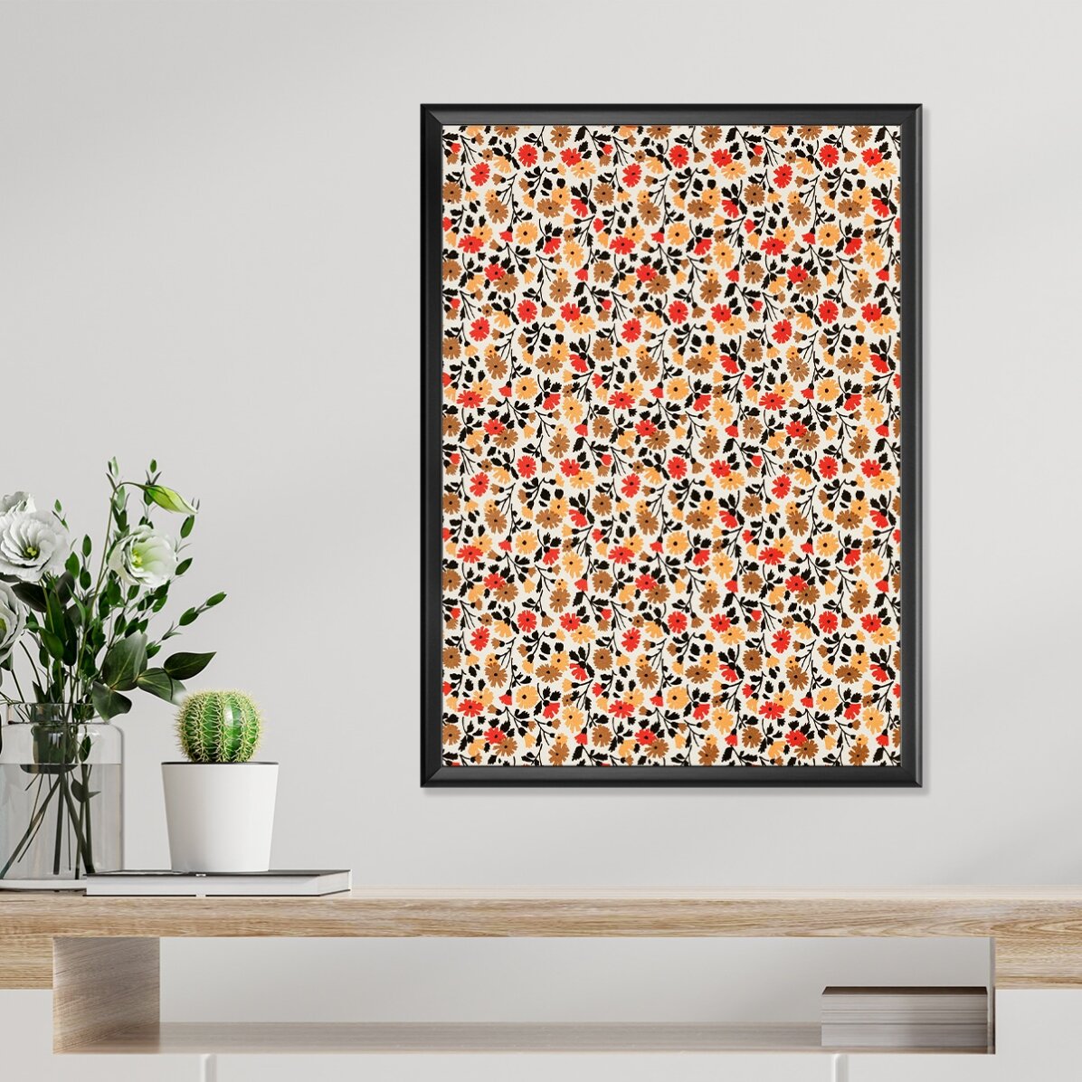 Poster con fiori rossi e gialli
