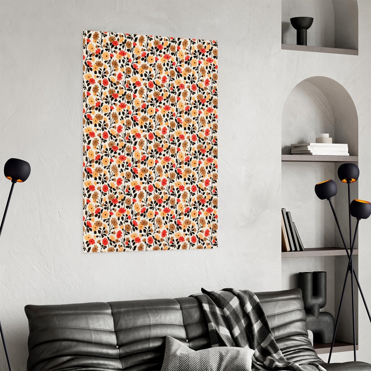Poster con fiori rossi e gialli
