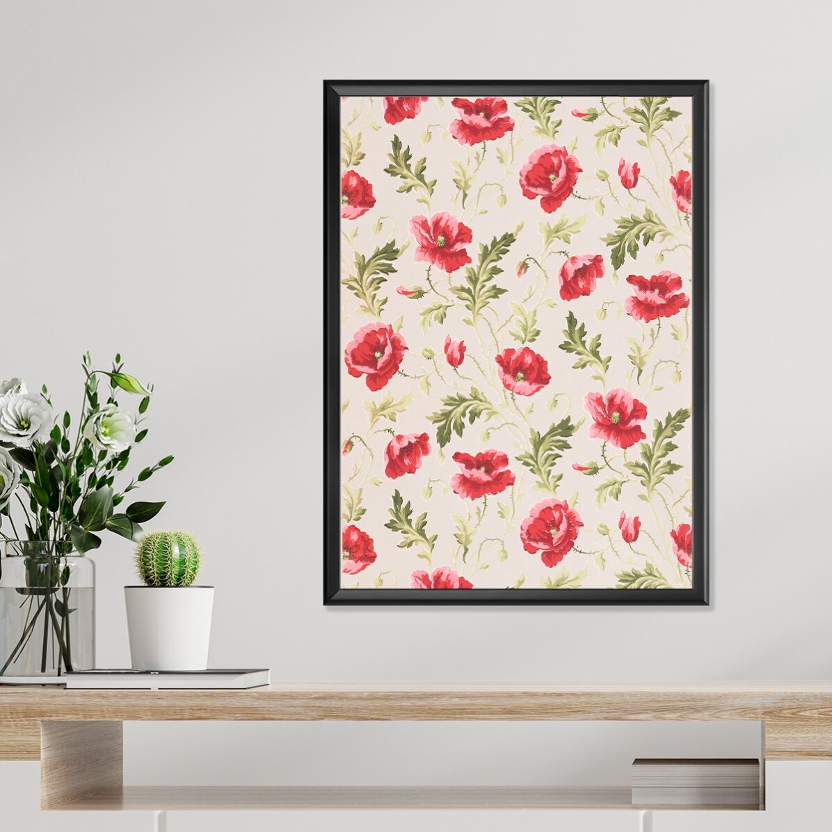 Poster con fiori rosa