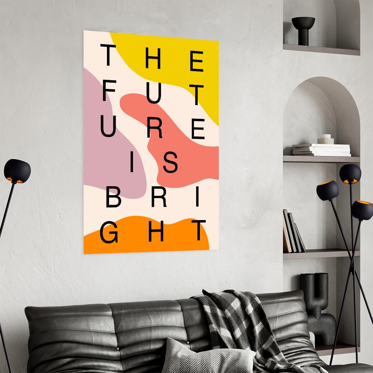 Poster “Future is bright”, macchie di colore