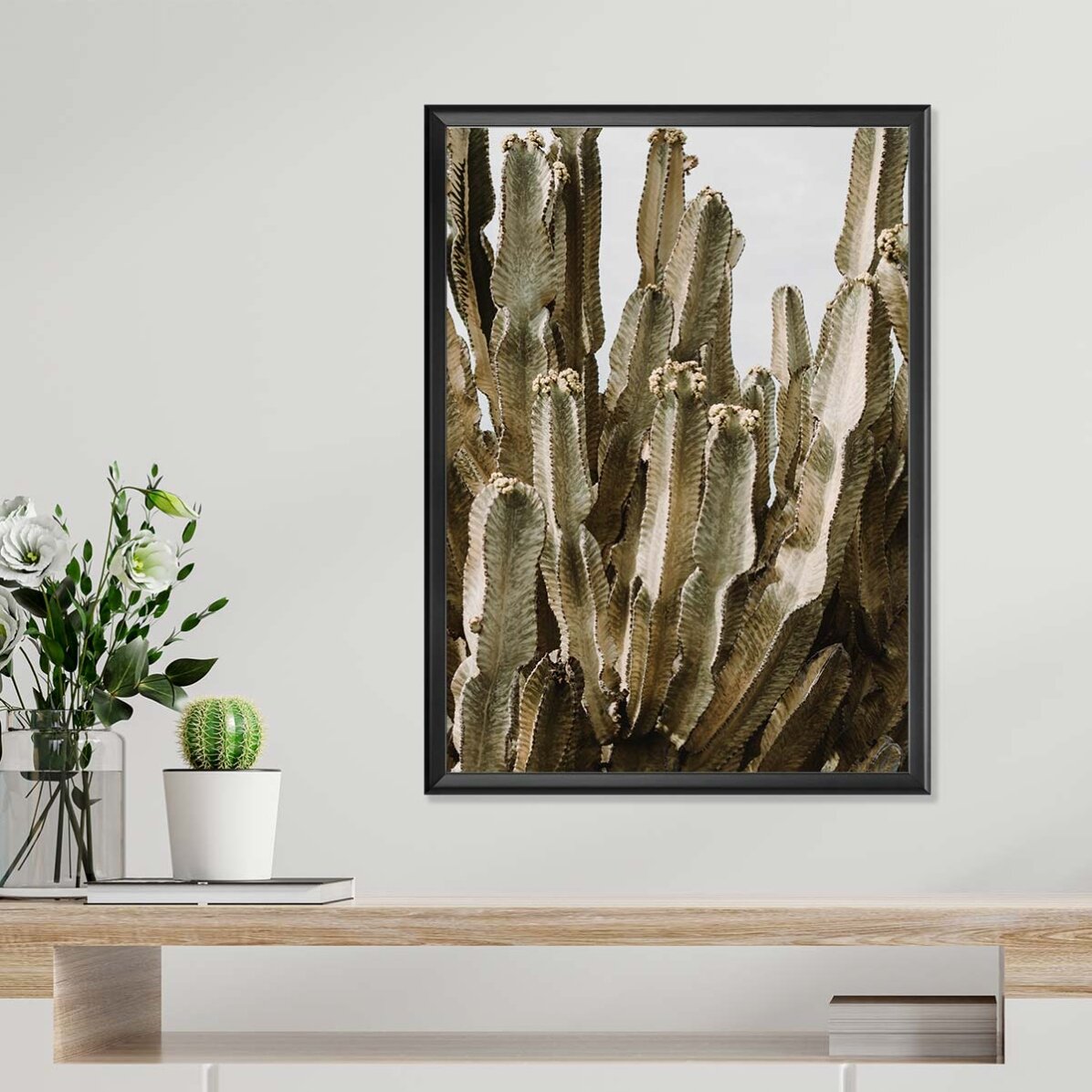Poster con cactus verde