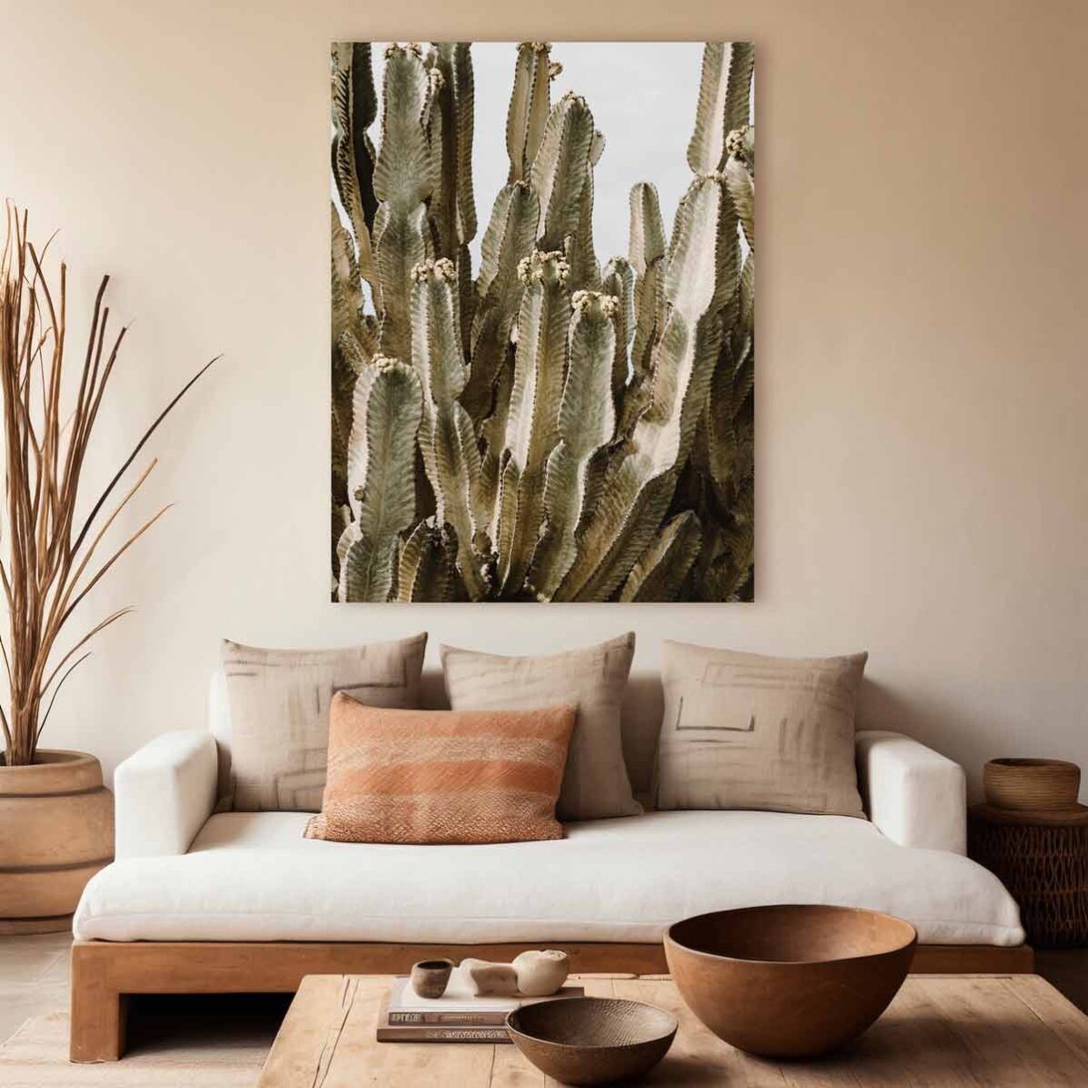 Poster con cactus verde