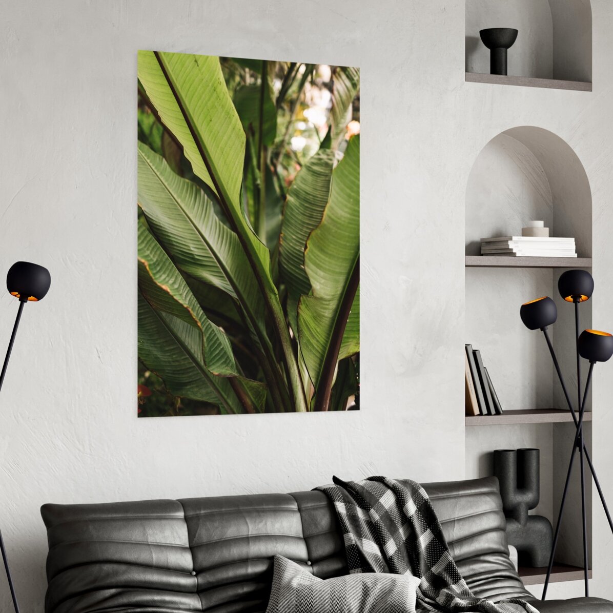 Green leaves poster