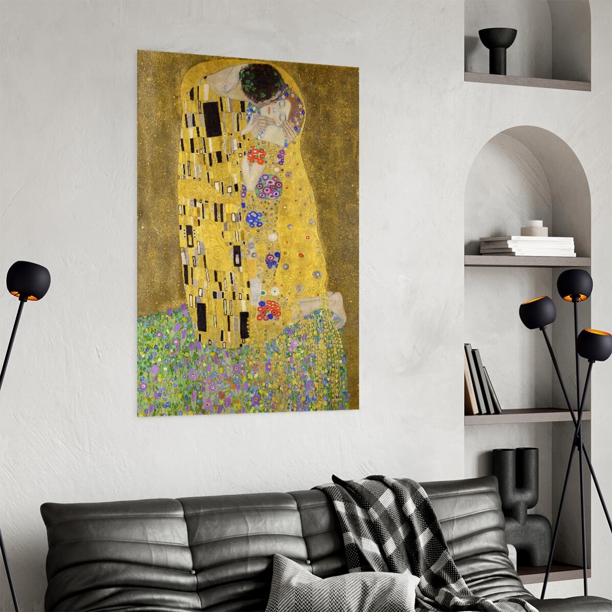 Poster di Gustav Klimt, Il bacio, 1908