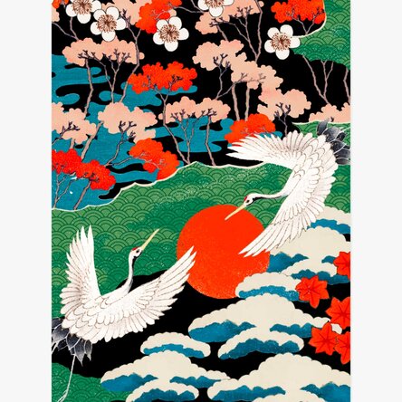 Poster con illustrazione giapponese