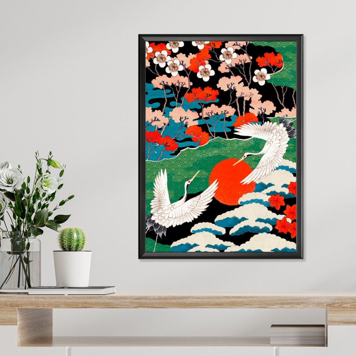 Poster con illustrazione giapponese