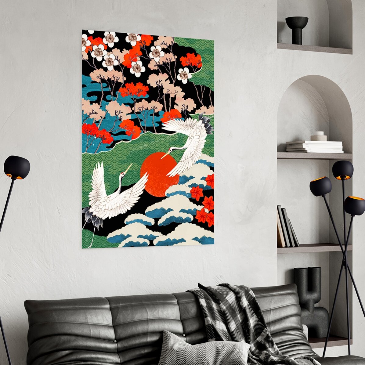 Poster con illustrazione giapponese