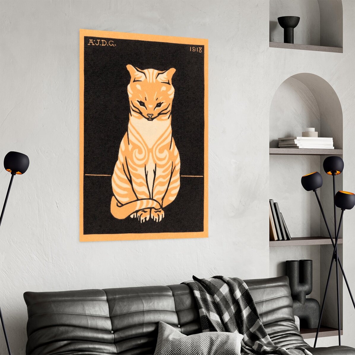 Poster di Julie de Graag, “Sitting cat”, 1918