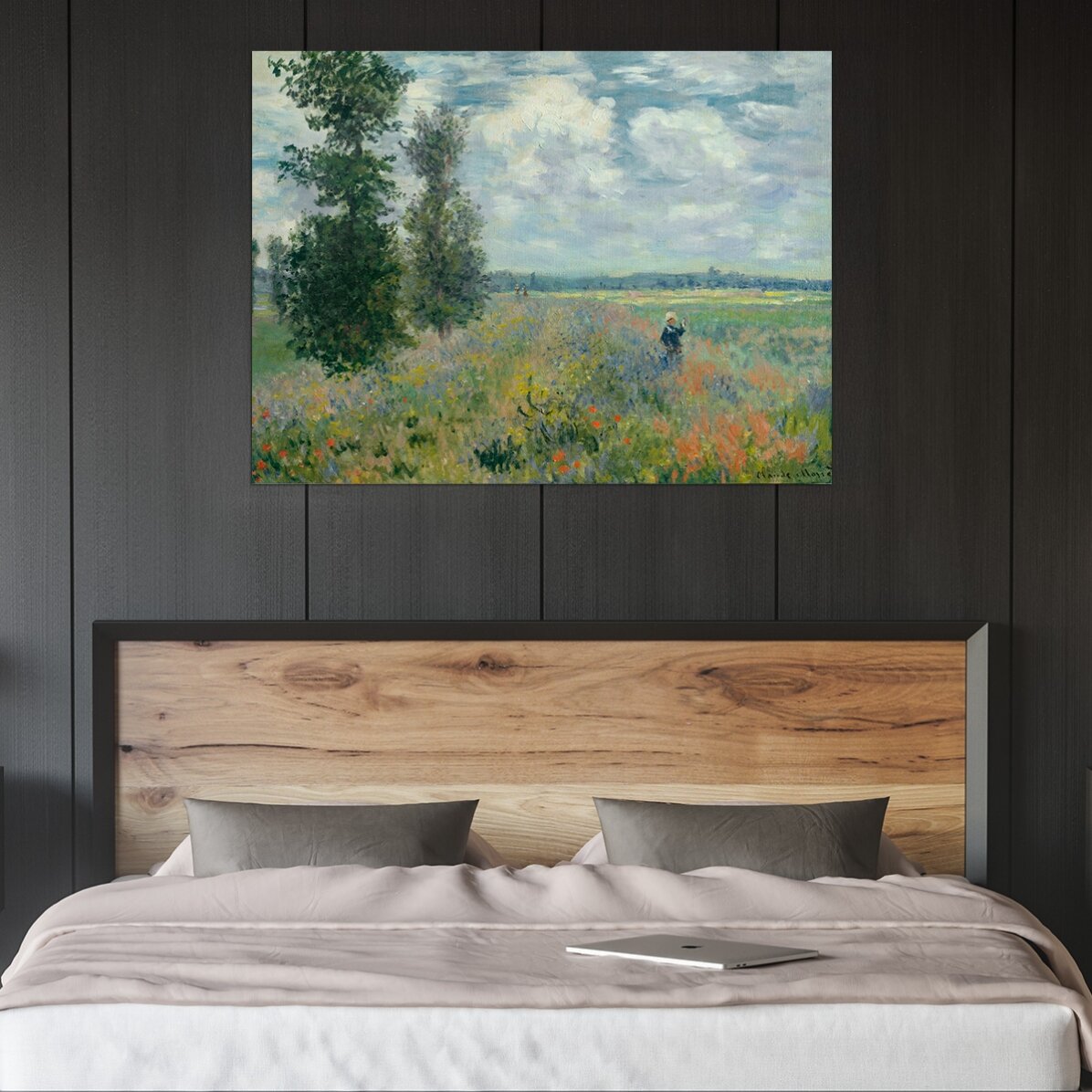 Poster in formato orizzontale - Claude Monet, Campo di papaveri vicino ad Argenteuil, 1875