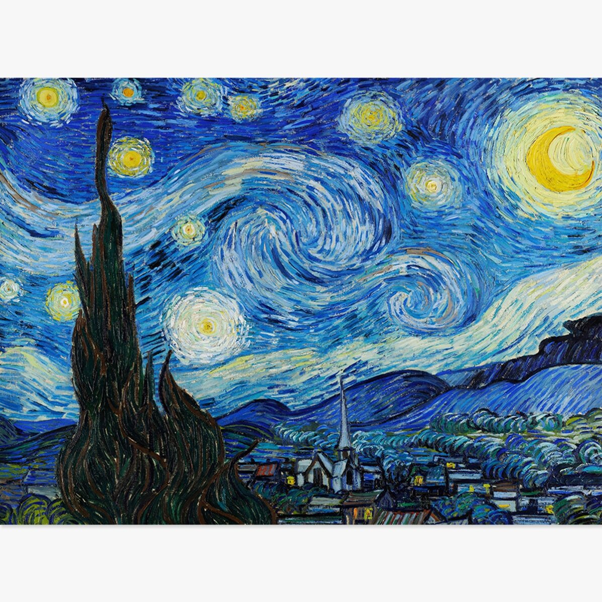 Poster in formato orizzontale - Vincent Van Gogh - Notte stellata, 1889