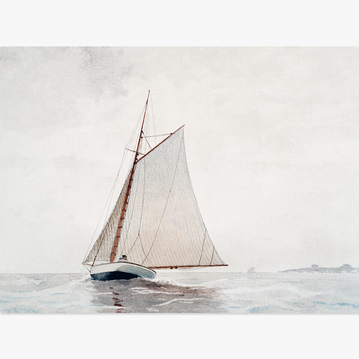 Poster in formato orizzontale - Winslow Homer - Partenza dal porto di Gloucester, 1880
