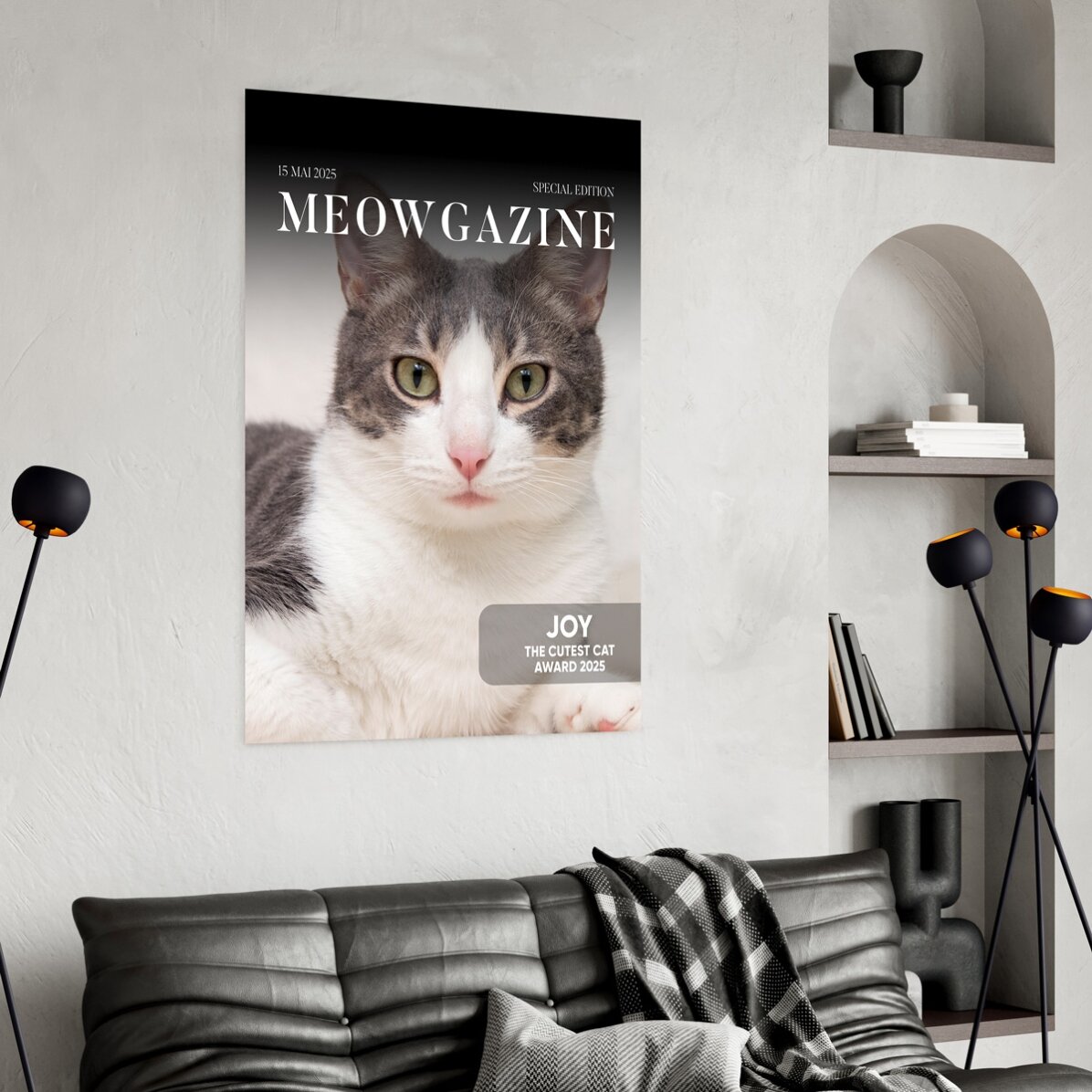 Poster personalizzato con foto e testo - Meowgazine