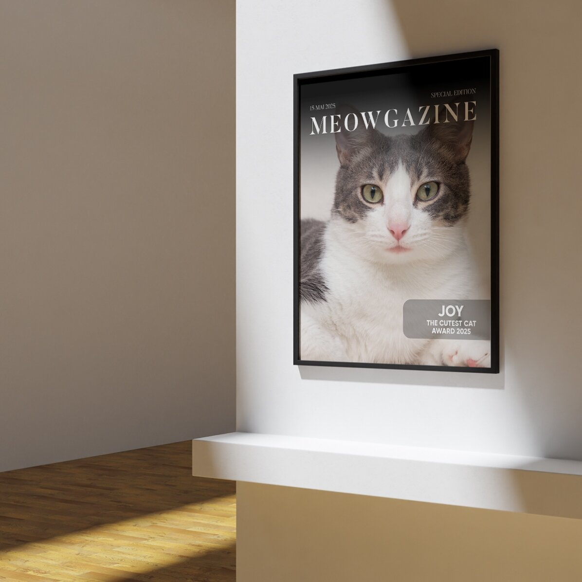 Poster personalizzato con foto e testo - Meowgazine