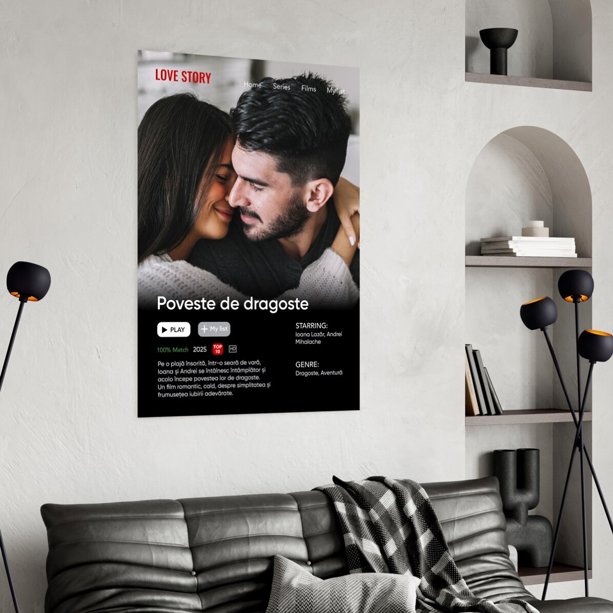 Poster personalizzato con foto e testo - Film