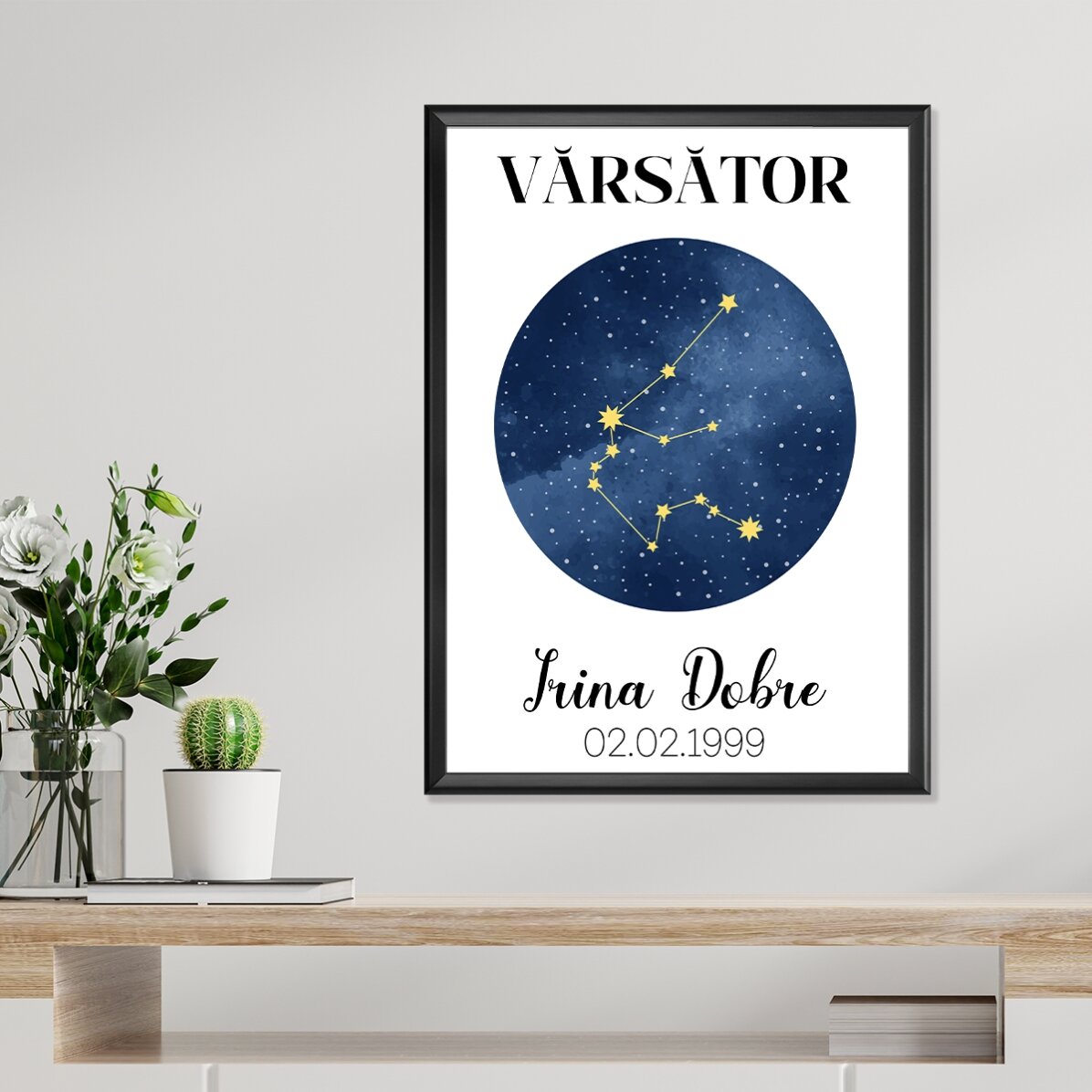 Poster personalizzato con testo - La costellazione del segno zodiacale dell