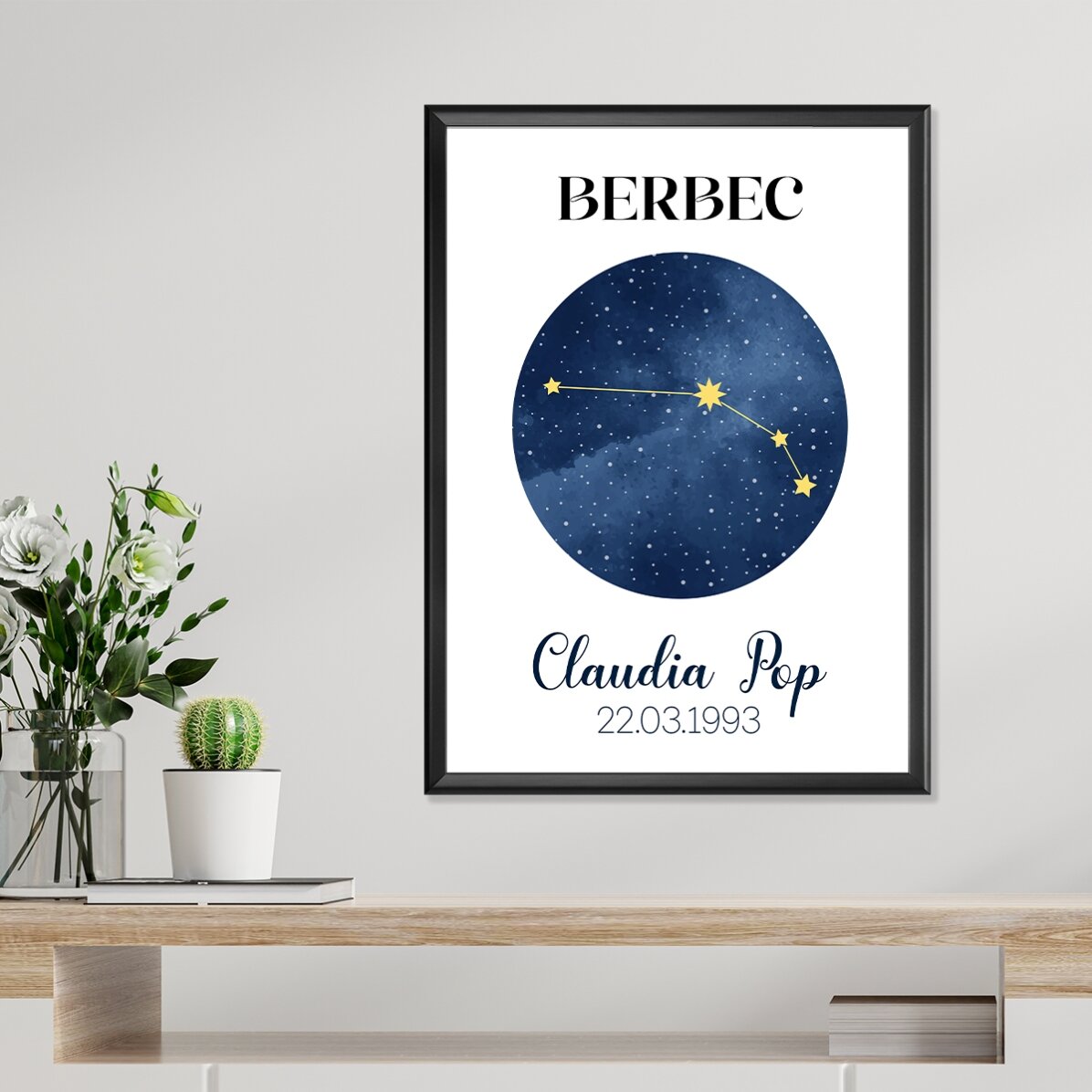 Poster personalizzato con testo - La costellazione del segno zodiacale dell