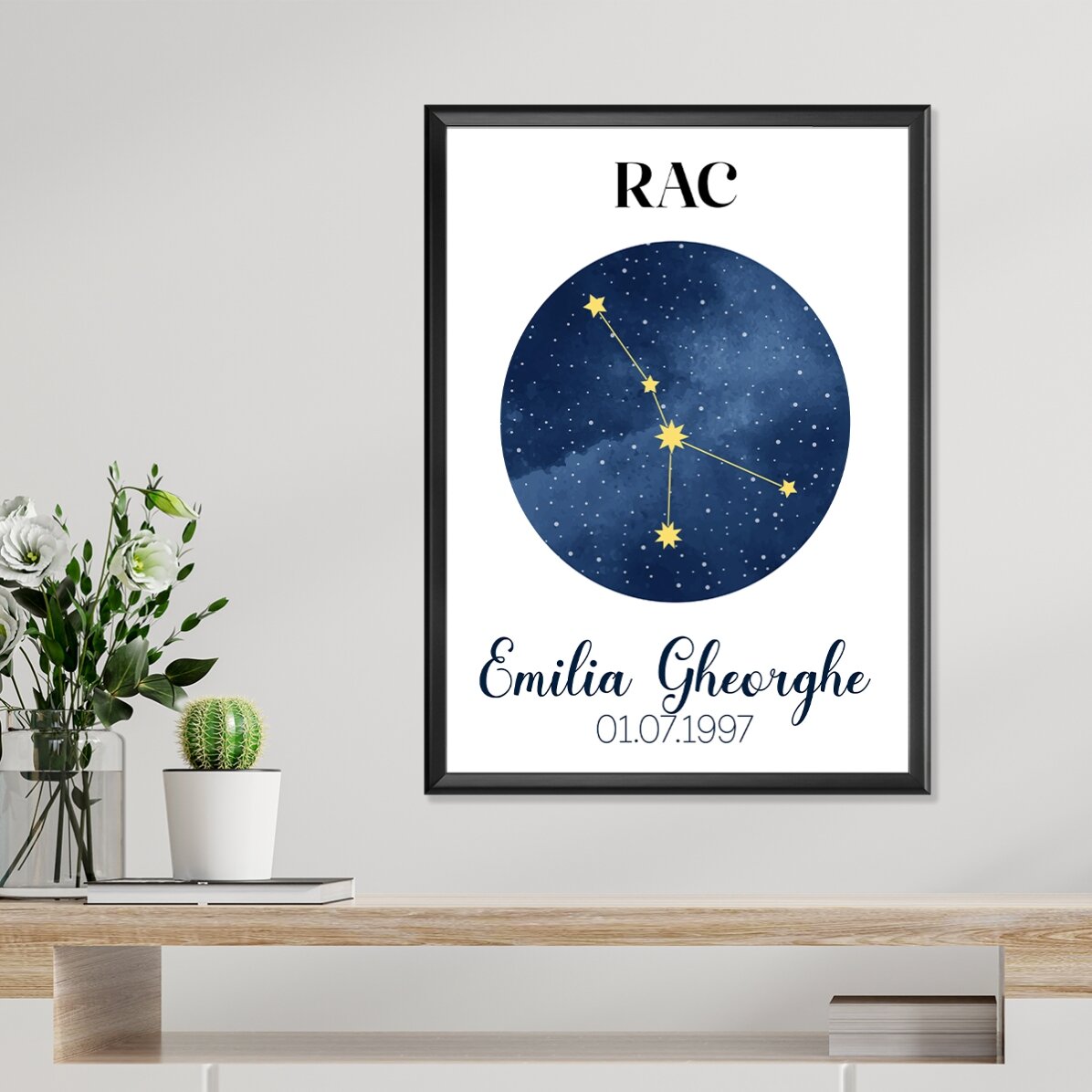 Poster personalizzato con testo - La costellazione del Cancro