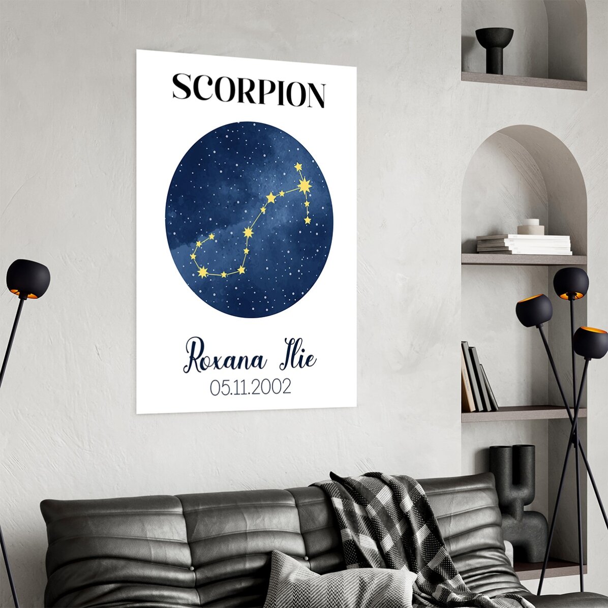 Poster personalizzato con testo - La costellazione dello Scorpione