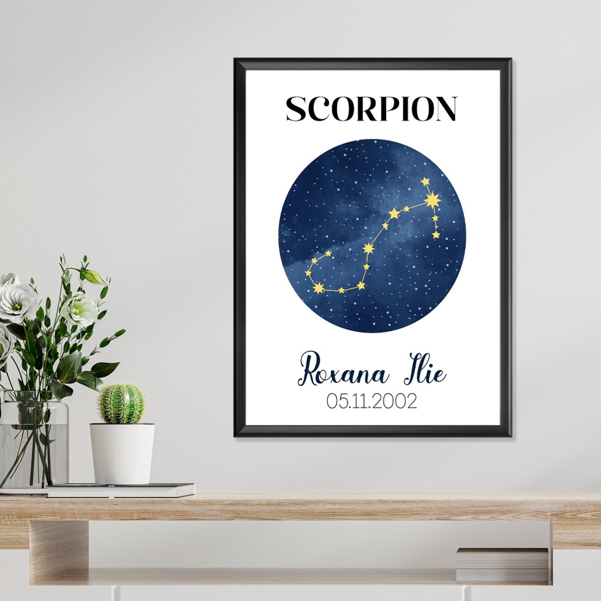 Poster personalizzato con testo - La costellazione dello Scorpione