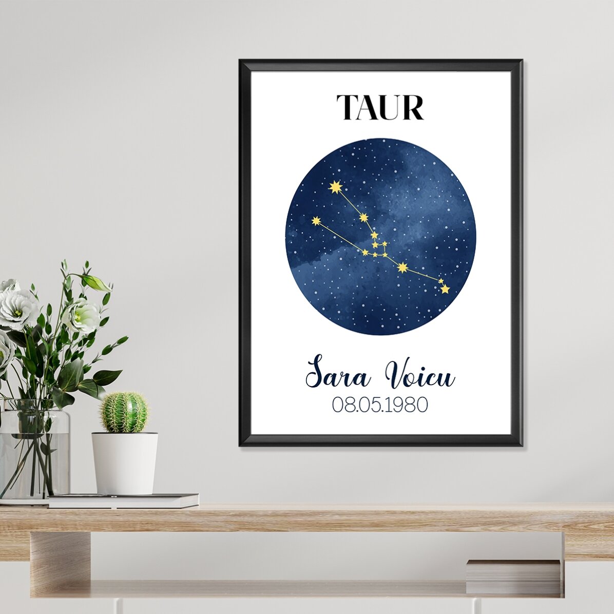 Poster personalizzato con testo - La costellazione del segno zodiacale del Toro