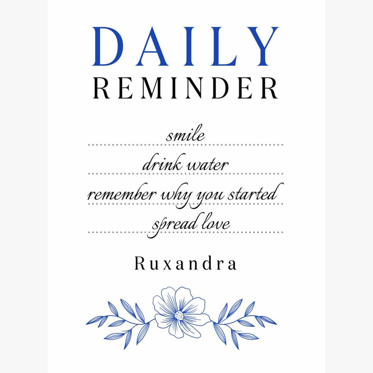 Poster personalizzato con testo - Promemoria quotidiano