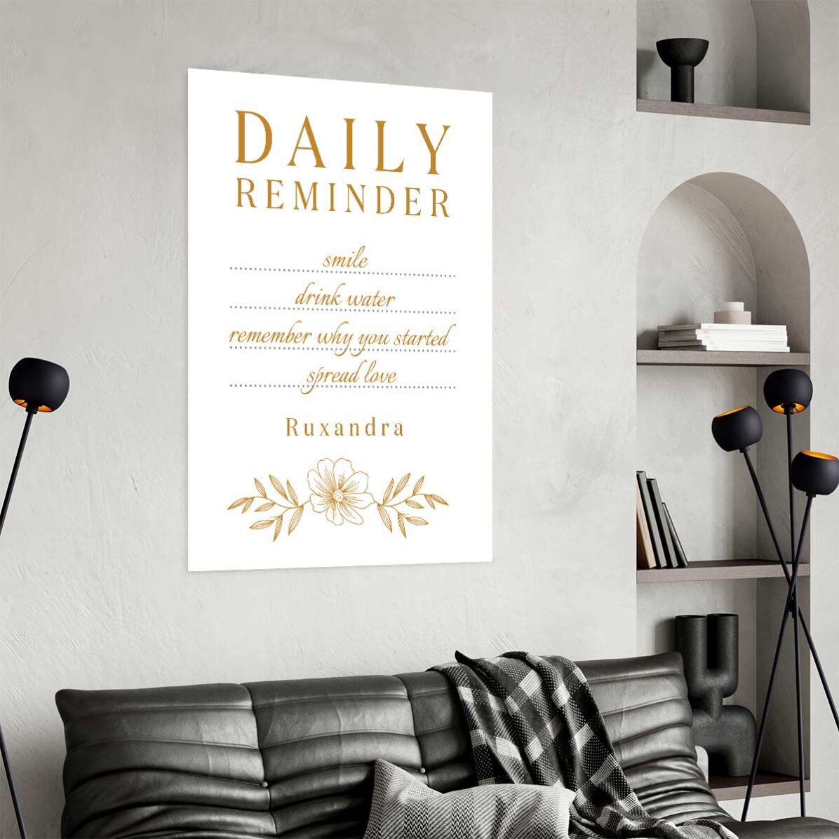 Poster personalizzato con testo - Promemoria quotidiano