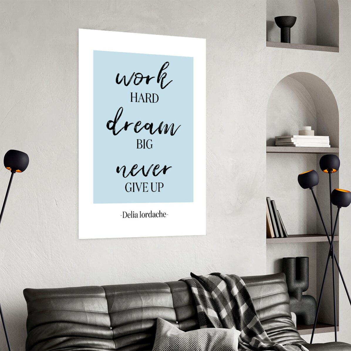 Poster personalizzato con testo - Never Give Up