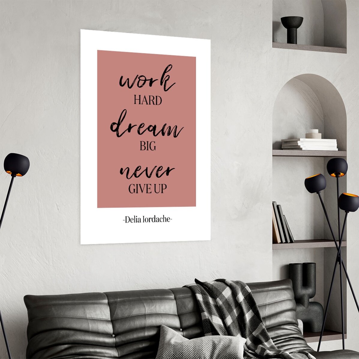 Poster personalizzato con testo - Never Give Up